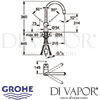 Grohe Minta Single-Lever Sink Mixer Dimensions